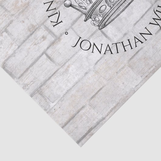 König dieser Palastkrone Mit Monogramm Name Seidenpapier (Ausschnitt)