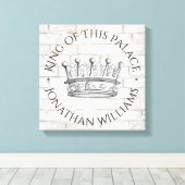 König dieses Palastziels Königliche Krone mit Name Leinwanddruck (Insitu (Holzboden))