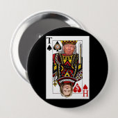 König Donald gegen Königin Hillary Button (Vorne & Hinten)