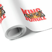 König Dschungel – Wildes Tiger-Power-Design Geschenkpapier (Rolleneckpunkt)