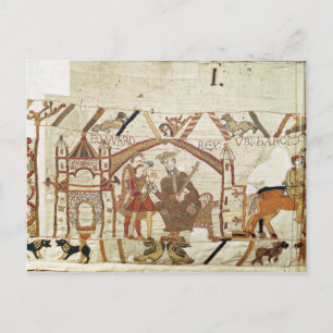 König Edward, der Earl seine Anweisungen erteilt Postkarte