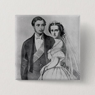 König Edward und Königin Alexandra Button