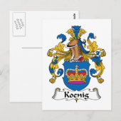 König Familienwappen Postkarte (Vorne/Hinten)