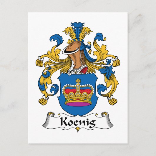 König Familienwappen Postkarte (Vorderseite)