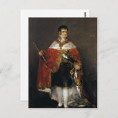 König Ferdinand VII von Spanien in seinen Roben de Postkarte (Vorne/Hinten)