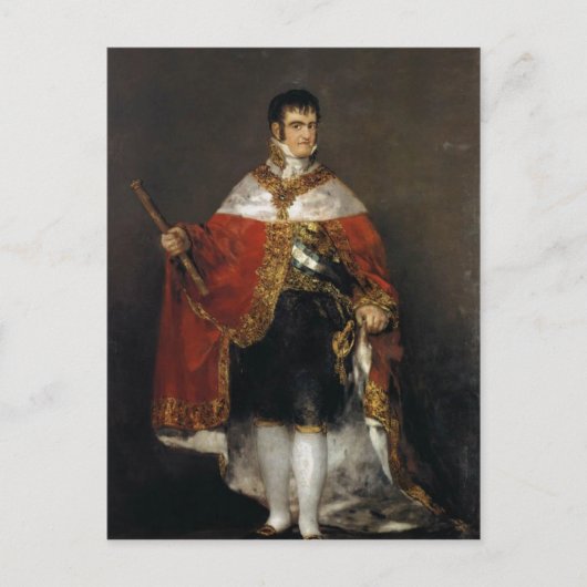 König Ferdinand VII von Spanien in seinen Roben de Postkarte (Vorderseite)