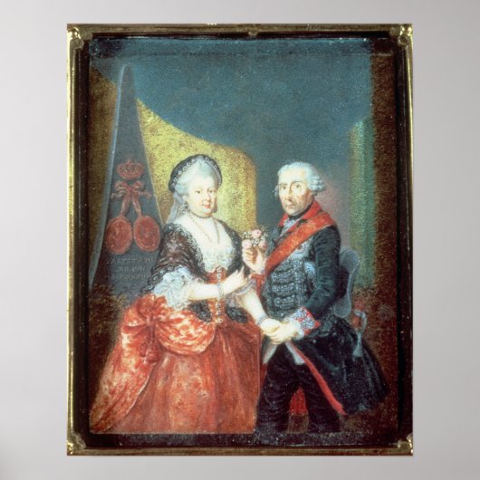 König Frederick II. und seine Ehefrau Poster (Vorne)