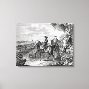 König Frederick II von Preußen wiederholend Leinwanddruck