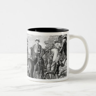 König Frederick II von Preußen wiederholend Zweifarbige Tasse