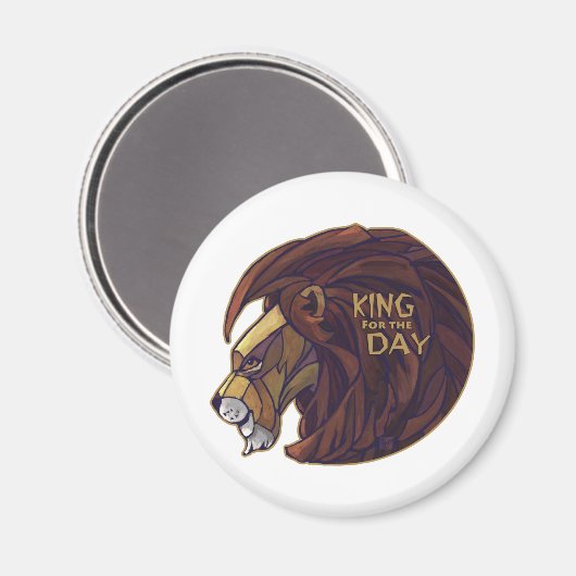 König für den Tag Magnet (Vorderseite/Rückseite)