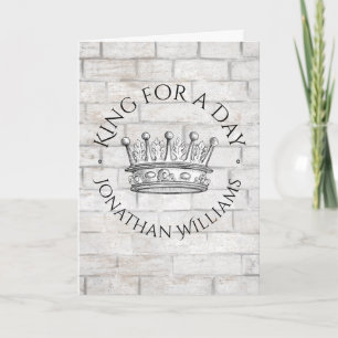 König für eine Tageskrone mit dem Namen Vatertag Karte