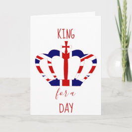 König für einen Tag | Union Jack Crown | Vatertag Karte