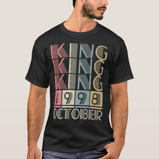 König geboren im OKTOBER 1998 T-Shirt (Vorderseite)