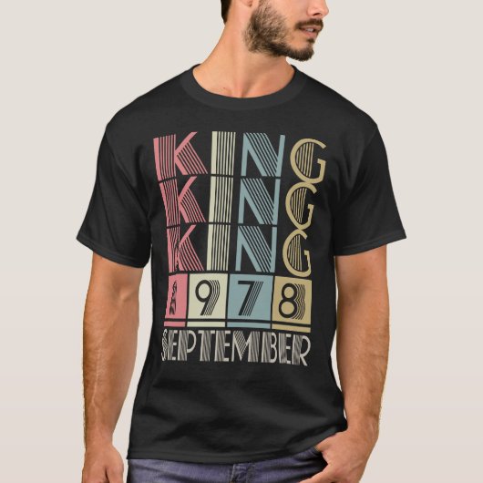 König geboren im SEPTEMBER 1978 T-Shirt (Vorderseite)