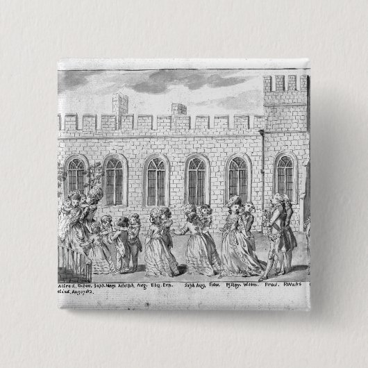 König George III und Königin Charlotte Button (Vorderseite)