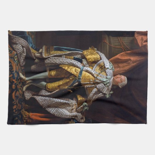 König George III von Allan Ramsay 1762 Geschirrtuch (Horizontal)