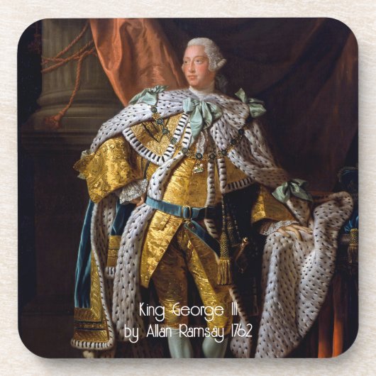 König George III von Allan Ramsay 1762 Getränkeuntersetzer (Vorderseite)