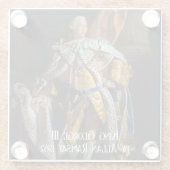 König George III von Allan Ramsay 1762 Glasuntersetzer (Rückseite)