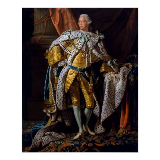 König George III von Allan Ramsay 1762 Poster (Vorderseite)