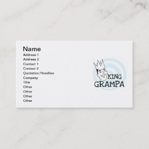König Grampa T-shirts und Geschenke Visitenkarte