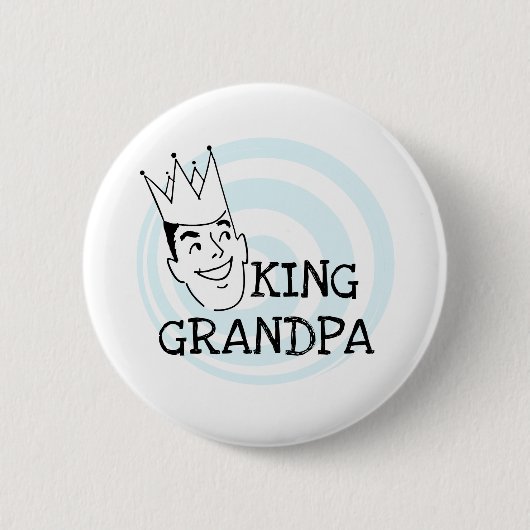 König Grandpa T-shirts und Geschenke Button (Vorderseite)