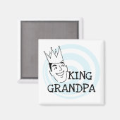 König Grandpa T-shirts und Geschenke Magnet (Vorderseite/Rückseite)