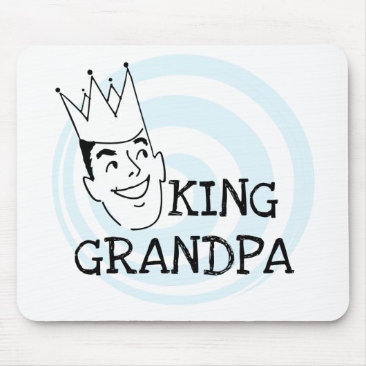 König Grandpa T-shirts und Geschenke Mousepad (Vorne)