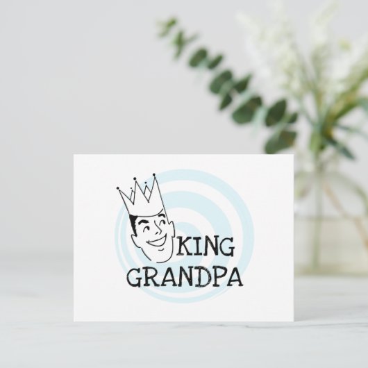 König Grandpa T-shirts und Geschenke Postkarte (Stehend Vorderseite)