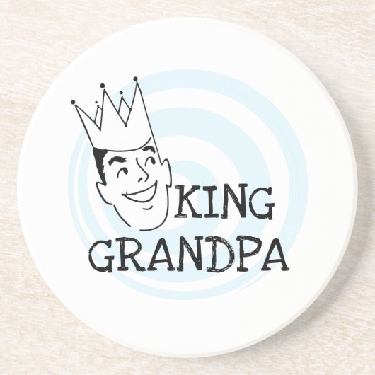 König Grandpa T-shirts und Geschenke Untersetzer (Vorne)