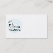 König Grandpa T-shirts und Geschenke Visitenkarte (Rückseite)