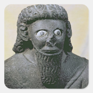 König Hadad, vom Palast an SagenSie, Syrien Quadratischer Aufkleber