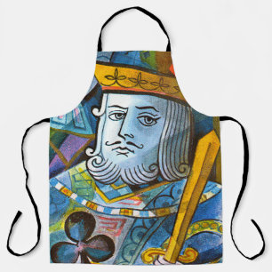 König hält Schwert Stock-Illustration Schürze