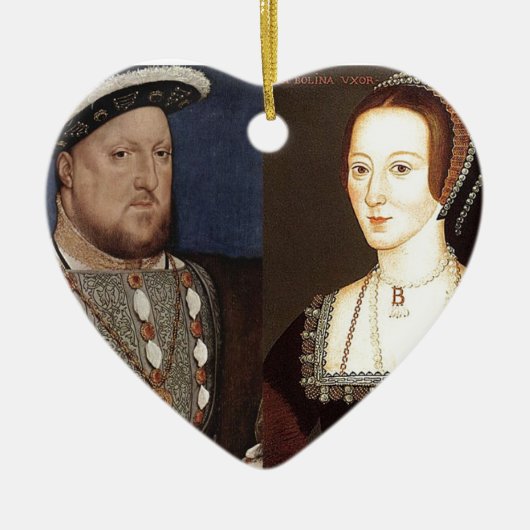 König Heinrich VIII. und Anne Boleyn Keramik Ornament (Vorne)
