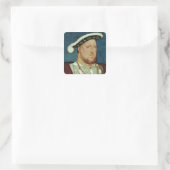 König Henry VIII Quadratischer Aufkleber (Tasche)