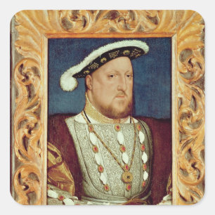 König Henry VIII Quadratischer Aufkleber