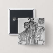 König Henry VIII zu Pferd Button (Vorne & Hinten)