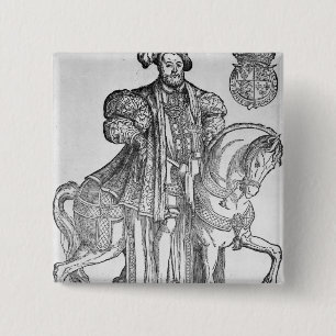 König Henry VIII zu Pferd Button