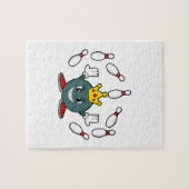 König im Bowling mit Bowling Button Puzzle (Horizontal)