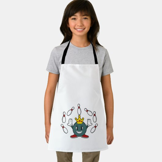 König im Bowling mit Bowling Button Schürze (Insitu)