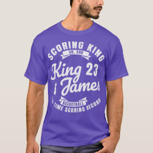 König James Der Punkt König Basketball Vintage Wei T-Shirt