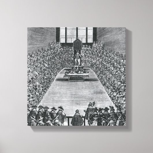 König James I. im Parlament, 1624 Leinwanddruck (Vorderseite)