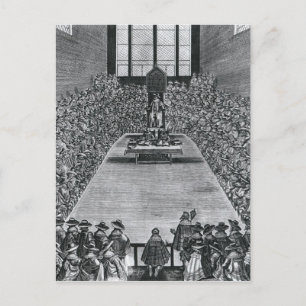König James I. im Parlament, 1624 Postkarte