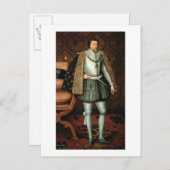 König James I von England (1566-1625) (Erdöl auf L Postkarte (Vorne/Hinten)