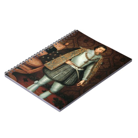 König James I von England (1566-1625) (Öl auf Notizblock (Linke Seite)