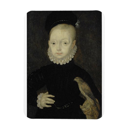 König James VI mit Sparrow Hawk - 1574 Magnet (Vertikal)