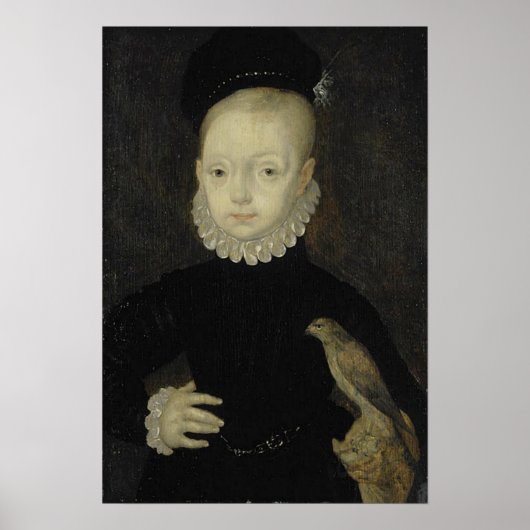 König James VI mit Sparrow Hawk - 1574 Poster (Vorne)
