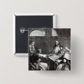 König John, der ablehnt, Magna Charta zu Button (Vorne & Hinten)