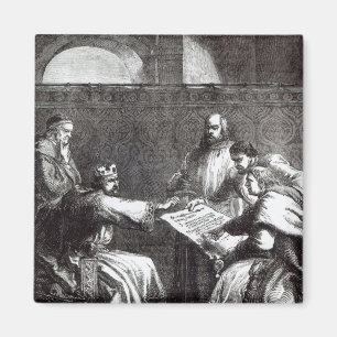 König John, der ablehnt, Magna Charta zu Magnet