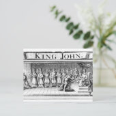König John gibt seine Krone auf Postkarte (Stehend Vorderseite)