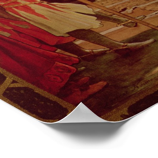 König John Granting the Magna Carta 1215, 1900 Poster (Ecke)